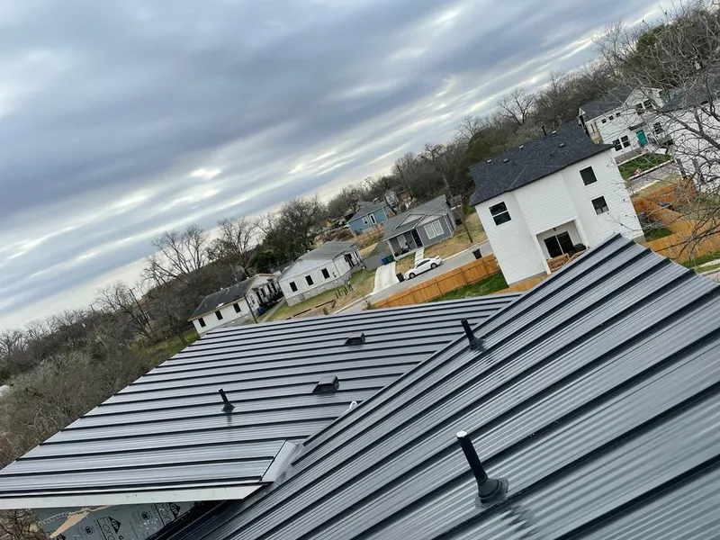 Standing seam metal roof panels with vents for Skylight Repair in Wylie